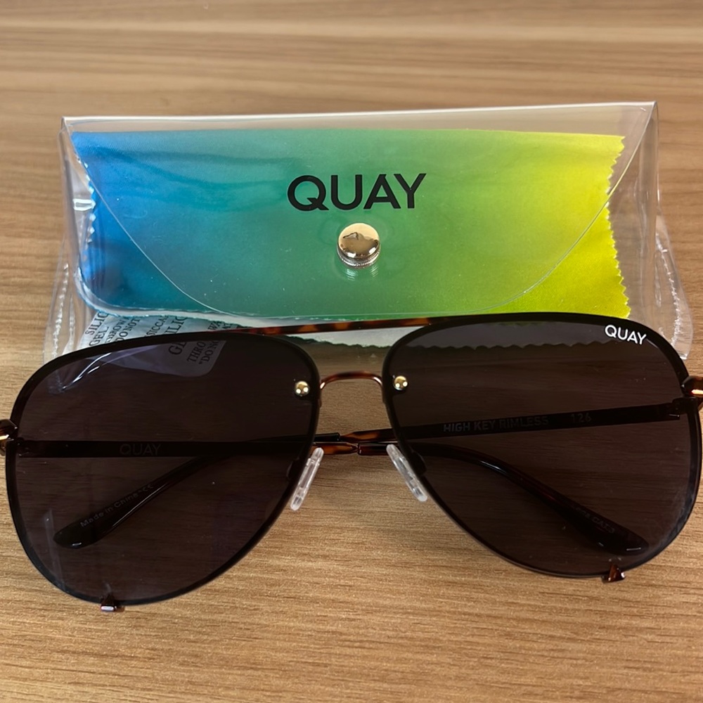 Quay High Key Tortoise Rimless